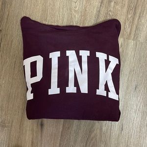 Oversized PINK Burgandy pullover hoodie
